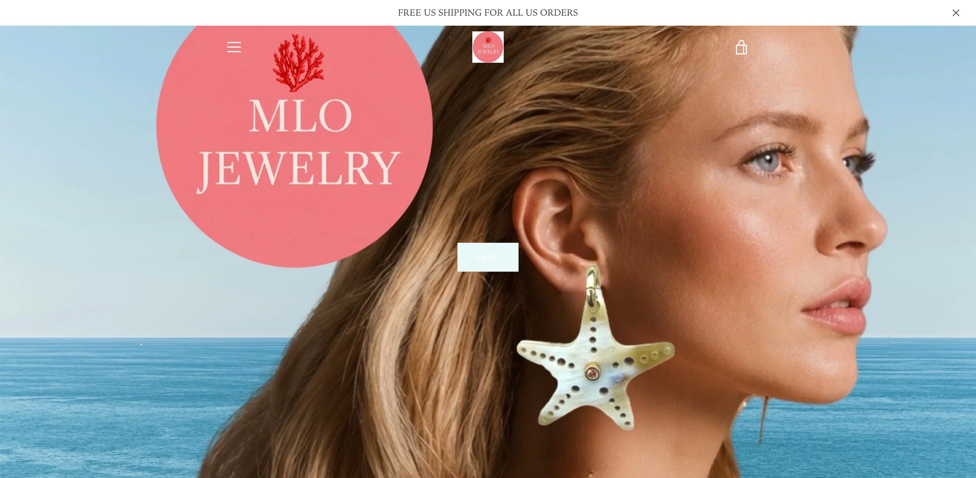 MLO Jewelry website before creative direction